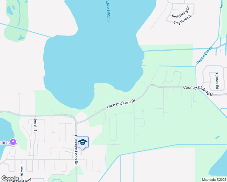 map of restaurants, bars, coffee shops, grocery stores, and more near 2695 Country Club Road North in Winter Haven