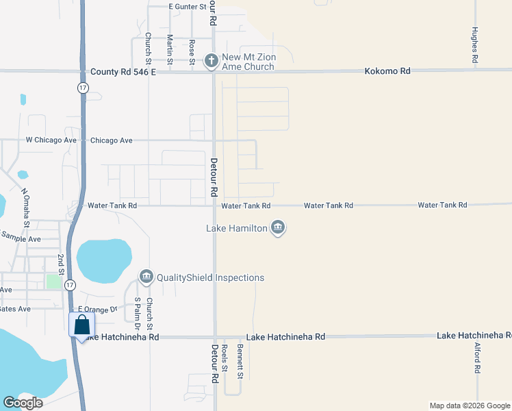 map of restaurants, bars, coffee shops, grocery stores, and more near 2174 Water Tank Road in Haines City