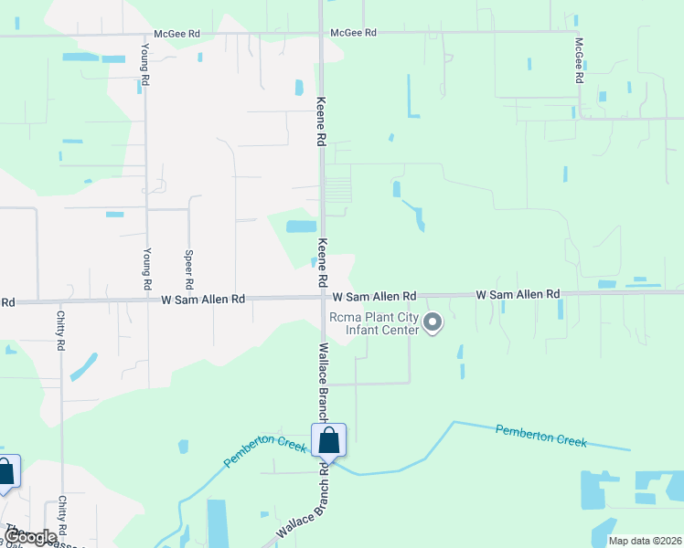 map of restaurants, bars, coffee shops, grocery stores, and more near 2850 West Sam Allen Road in Plant City