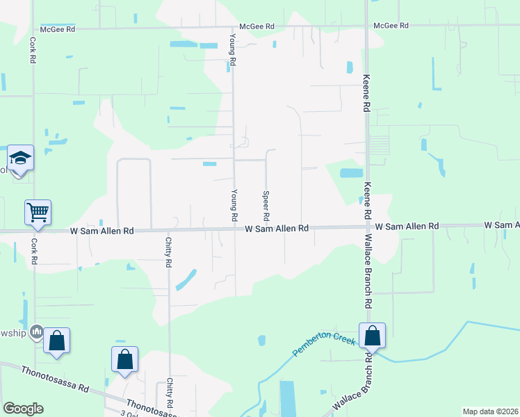map of restaurants, bars, coffee shops, grocery stores, and more near 3401 Speer Road in Plant City