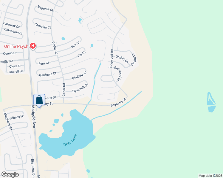 map of restaurants, bars, coffee shops, grocery stores, and more near 105 Tulip Lane in Poinciana