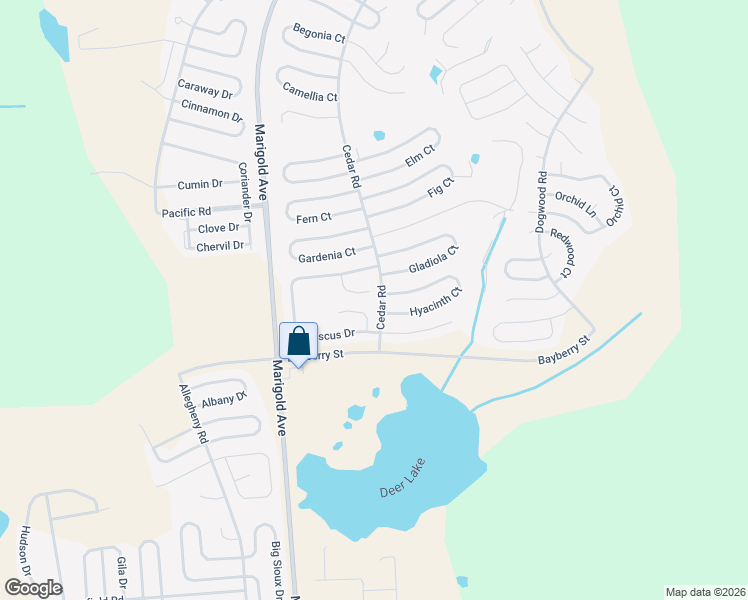 map of restaurants, bars, coffee shops, grocery stores, and more near 2141 Hibiscus Way in Poinciana