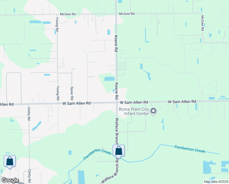 map of restaurants, bars, coffee shops, grocery stores, and more near 3305 Keene Road in Plant City