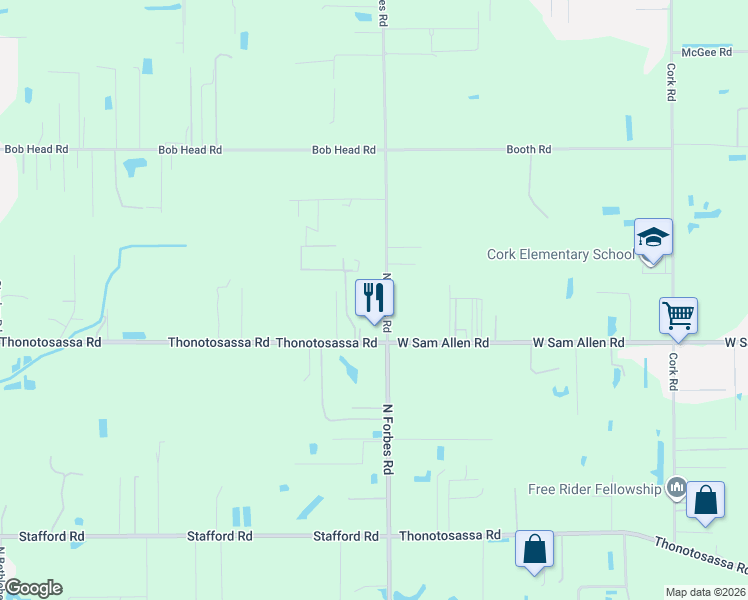 map of restaurants, bars, coffee shops, grocery stores, and more near 3401 North Forbes Road in Plant City