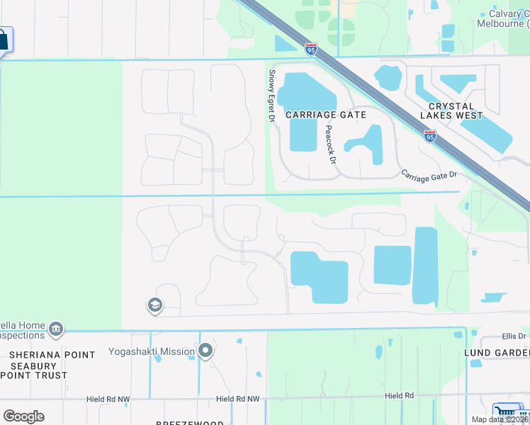 map of restaurants, bars, coffee shops, grocery stores, and more near 880 Fiddleleaf Circle in West Melbourne