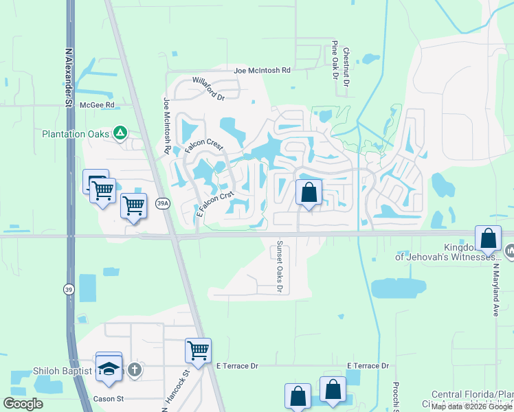 map of restaurants, bars, coffee shops, grocery stores, and more near 455 Don Tab Way in Plant City
