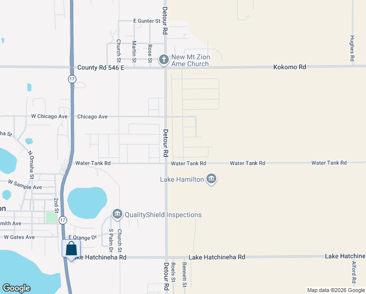 map of restaurants, bars, coffee shops, grocery stores, and more near 2504 Absolute Avenue in Lake Hamilton