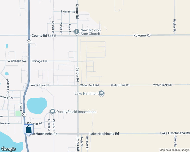 map of restaurants, bars, coffee shops, grocery stores, and more near 2174 Water Tank Road in Haines City