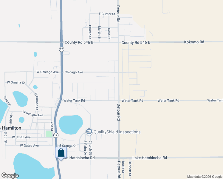 map of restaurants, bars, coffee shops, grocery stores, and more near Detour Road in Haines City