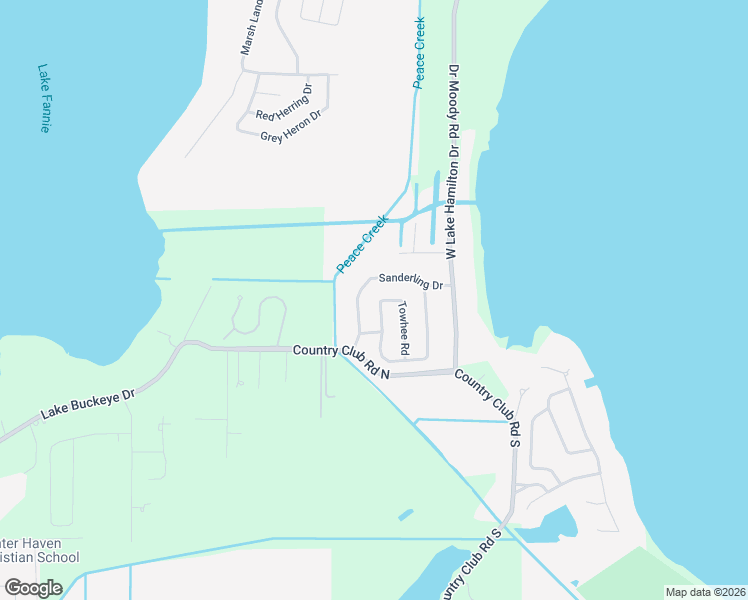 map of restaurants, bars, coffee shops, grocery stores, and more near 314 Towhee Road in Winter Haven