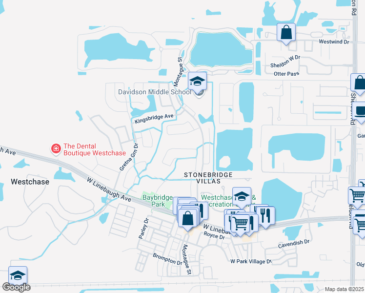 map of restaurants, bars, coffee shops, grocery stores, and more near 10335 Lightner Bridge Drive in Tampa