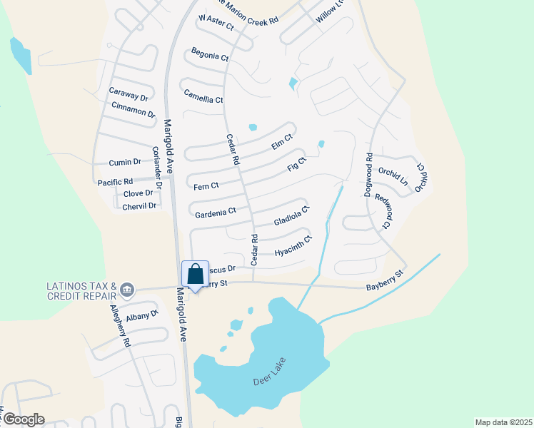 map of restaurants, bars, coffee shops, grocery stores, and more near 212 Gladiola Court in Poinciana
