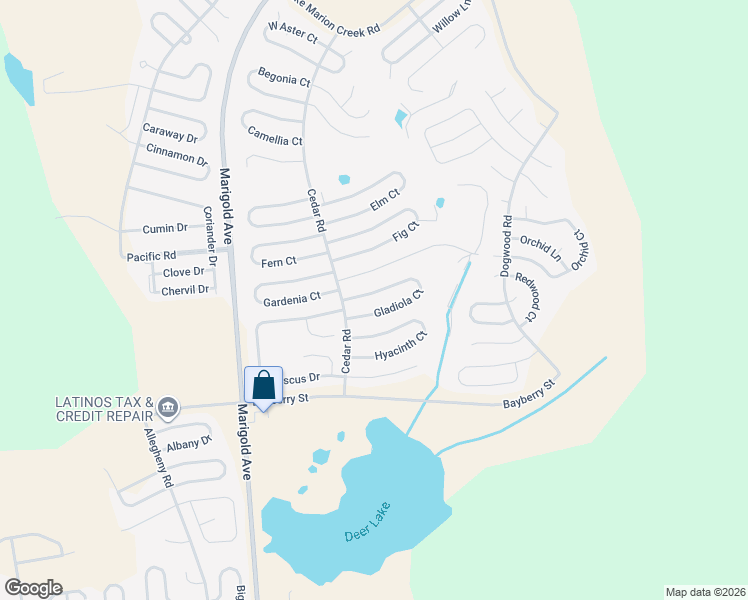 map of restaurants, bars, coffee shops, grocery stores, and more near 212 Gladiola Court in Poinciana
