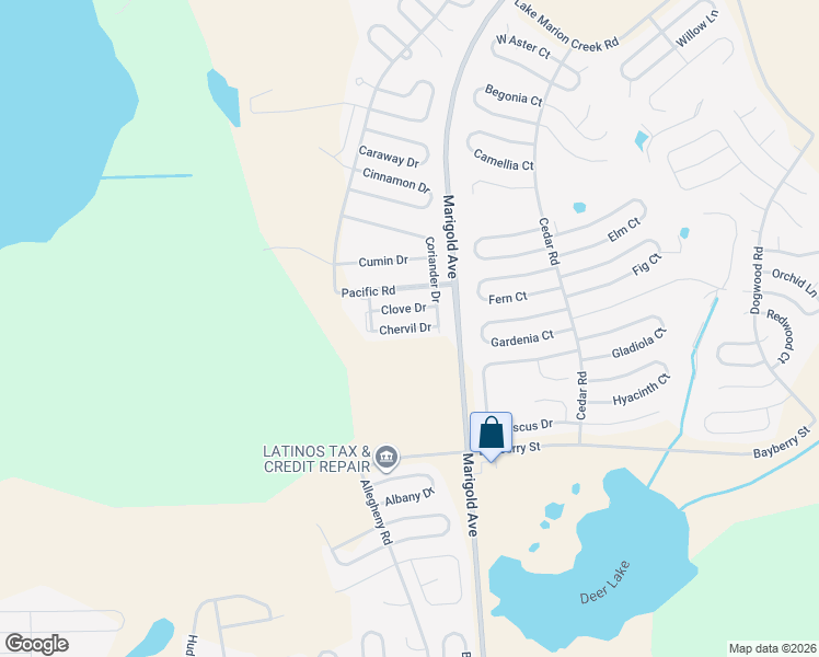 map of restaurants, bars, coffee shops, grocery stores, and more near 1151 Chervil Drive in Kissimmee