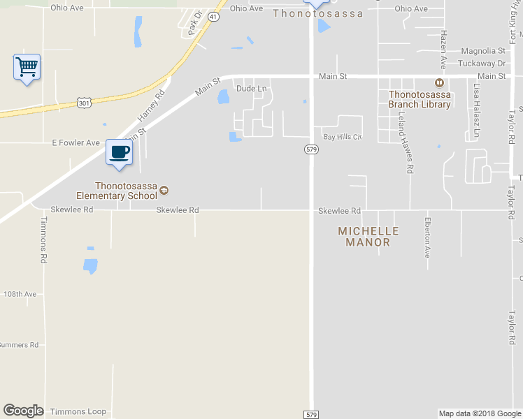 map of restaurants, bars, coffee shops, grocery stores, and more near 10400 Skewlee Road in Thonotosassa