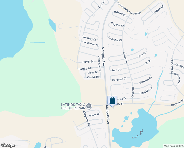 map of restaurants, bars, coffee shops, grocery stores, and more near 1303 Clove Court in Kissimmee