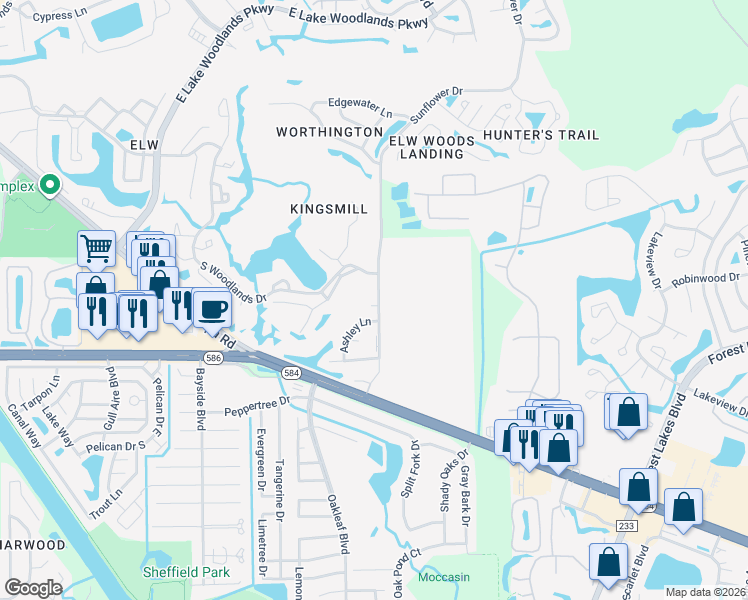 map of restaurants, bars, coffee shops, grocery stores, and more near 20 Iris Place in Oldsmar