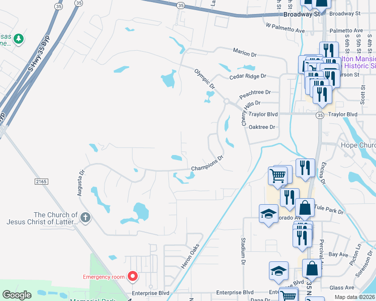 map of restaurants, bars, coffee shops, grocery stores, and more near 210 Oak Bay Drive in Rockport