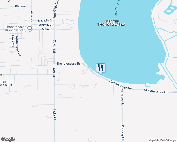 map of restaurants, bars, coffee shops, grocery stores, and more near 11319 Thonotosassa Road in Thonotosassa