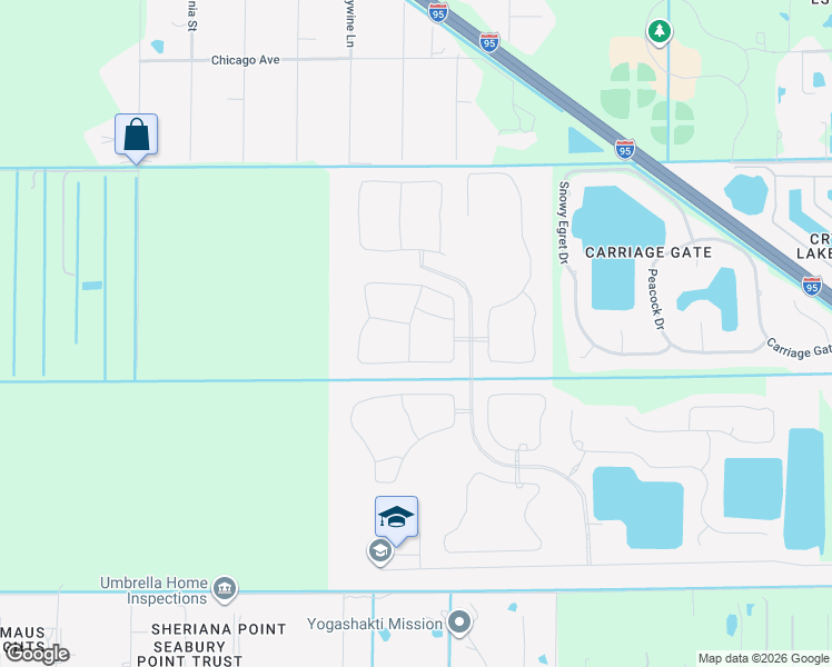 map of restaurants, bars, coffee shops, grocery stores, and more near 485 Horsemint Avenue in West Melbourne