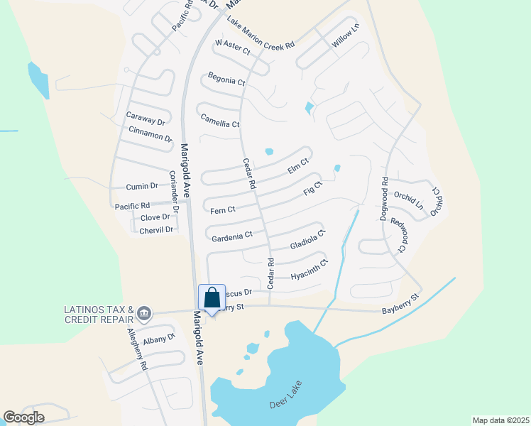 map of restaurants, bars, coffee shops, grocery stores, and more near 283 Fig Court in Poinciana
