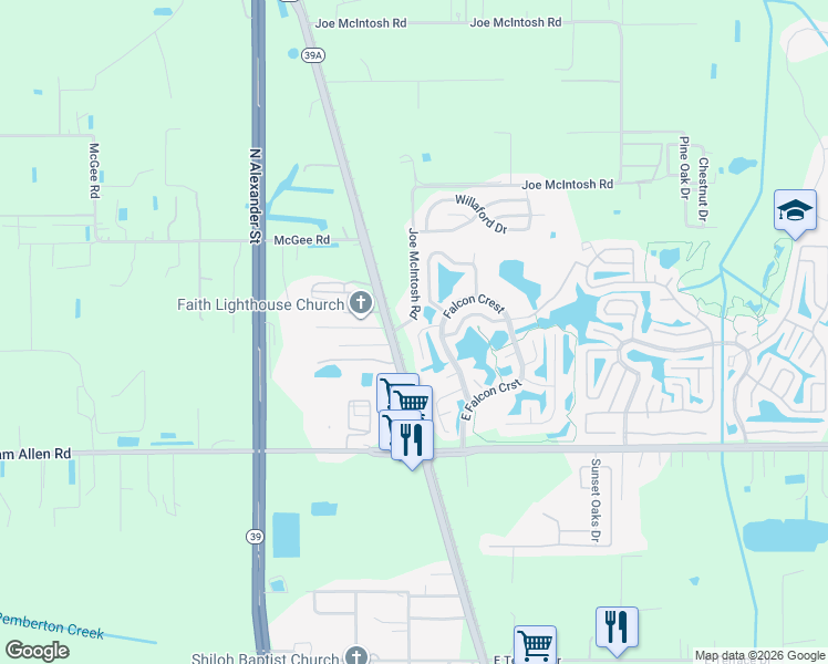 map of restaurants, bars, coffee shops, grocery stores, and more near 432 Heron Hollow in Plant City