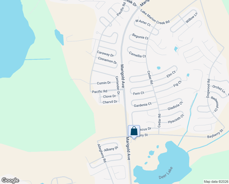 map of restaurants, bars, coffee shops, grocery stores, and more near 1266 Clove Drive in Poinciana