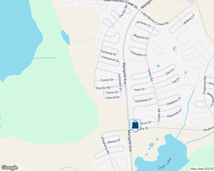 map of restaurants, bars, coffee shops, grocery stores, and more near 1431 Pacific Road in Poinciana