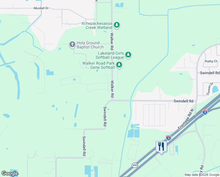 map of restaurants, bars, coffee shops, grocery stores, and more near 830 Walker Road in Lakeland