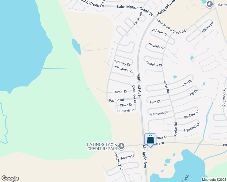map of restaurants, bars, coffee shops, grocery stores, and more near 1638 Cumin Drive in Kissimmee