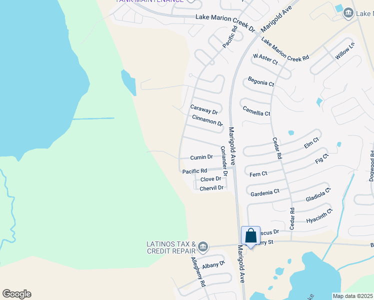 map of restaurants, bars, coffee shops, grocery stores, and more near 1656 Cumin Drive in Kissimmee
