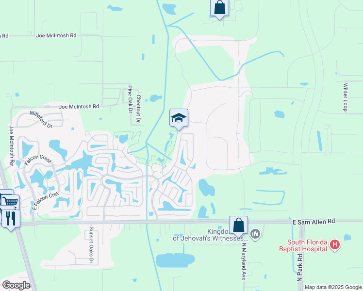 map of restaurants, bars, coffee shops, grocery stores, and more near 278 Country Club Drive in Plant City
