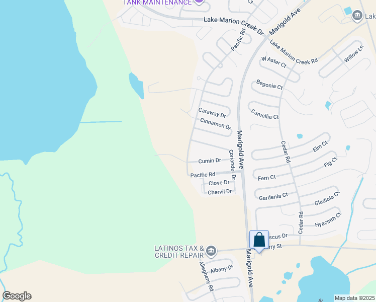 map of restaurants, bars, coffee shops, grocery stores, and more near 1656 Cumin Drive in Kissimmee