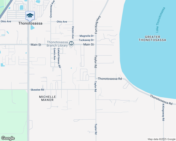 map of restaurants, bars, coffee shops, grocery stores, and more near 11702 Taylor Road in Thonotosassa