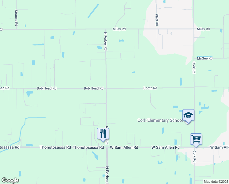 map of restaurants, bars, coffee shops, grocery stores, and more near 3810 North Forbes Road in Plant City