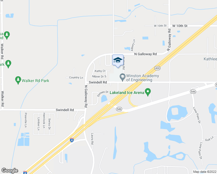 map of restaurants, bars, coffee shops, grocery stores, and more near 950 Keen Court in Lakeland