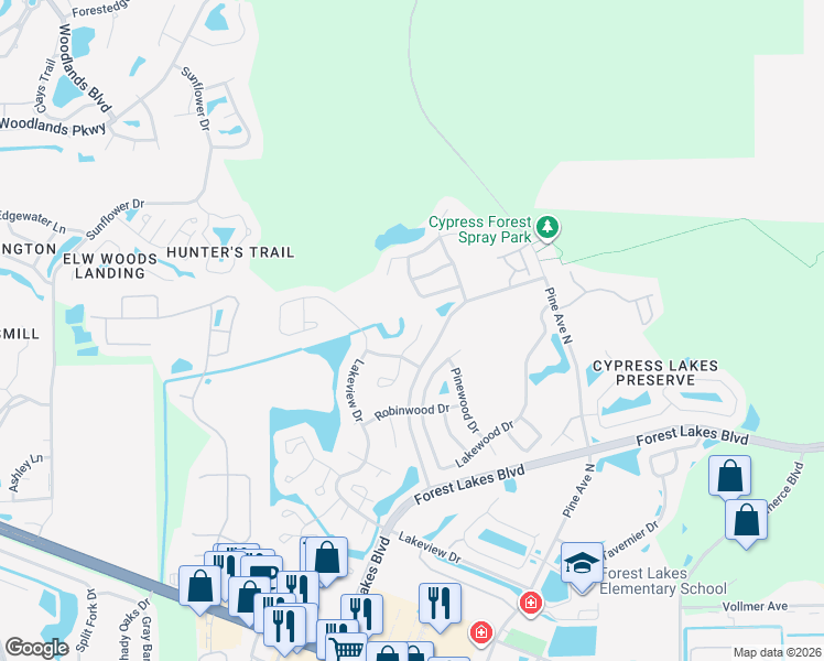 map of restaurants, bars, coffee shops, grocery stores, and more near 463 Cypress Lake Court in Oldsmar