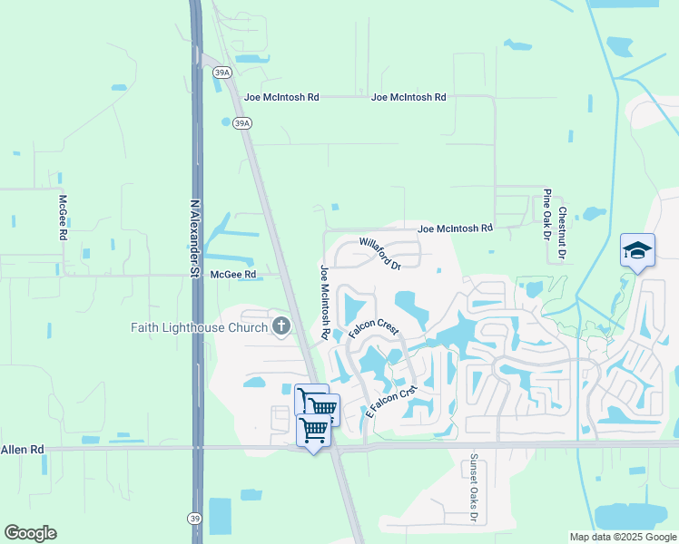 map of restaurants, bars, coffee shops, grocery stores, and more near 315 Magnolia Hill Drive in Plant City