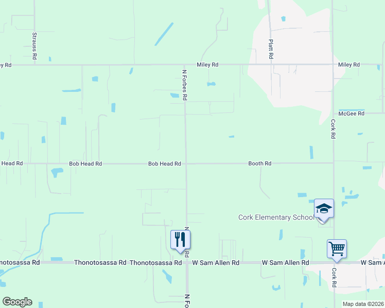 map of restaurants, bars, coffee shops, grocery stores, and more near 3810 North Forbes Road in Plant City
