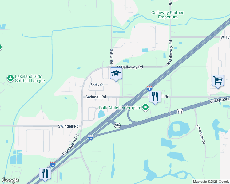 map of restaurants, bars, coffee shops, grocery stores, and more near in Polk County