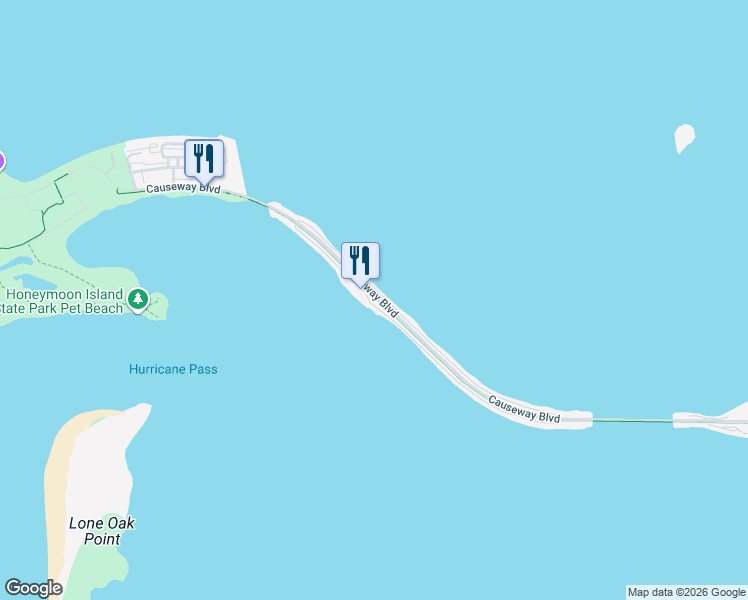 map of restaurants, bars, coffee shops, grocery stores, and more near 61 Causeway Boulevard in Dunedin