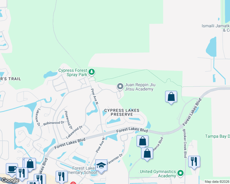 map of restaurants, bars, coffee shops, grocery stores, and more near 910 Westminster Boulevard in Oldsmar