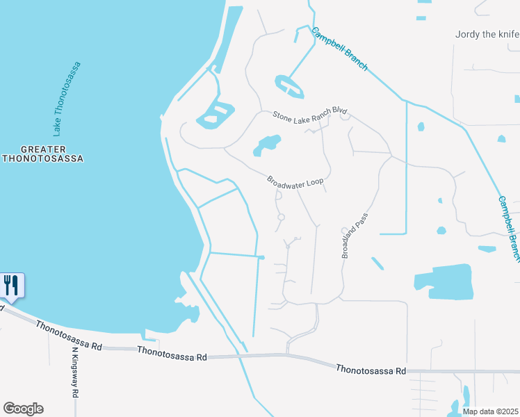 map of restaurants, bars, coffee shops, grocery stores, and more near 10614 Low Oak Terrace in Thonotosassa