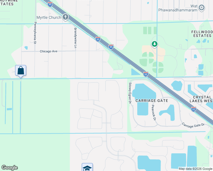 map of restaurants, bars, coffee shops, grocery stores, and more near 3810 Salt Marsh Circle in West Melbourne
