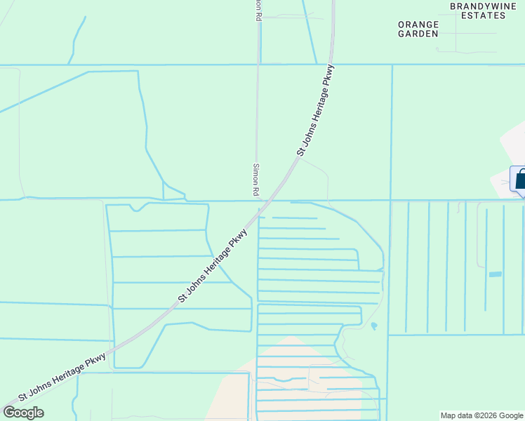 map of restaurants, bars, coffee shops, grocery stores, and more near Saint Johns Heritage Parkway in Melbourne Village