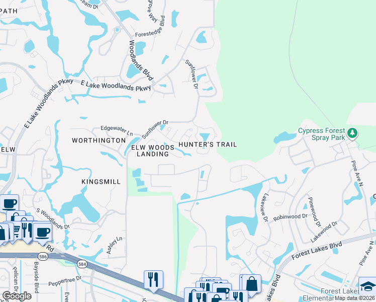 map of restaurants, bars, coffee shops, grocery stores, and more near 828 Lucas Lane in Oldsmar