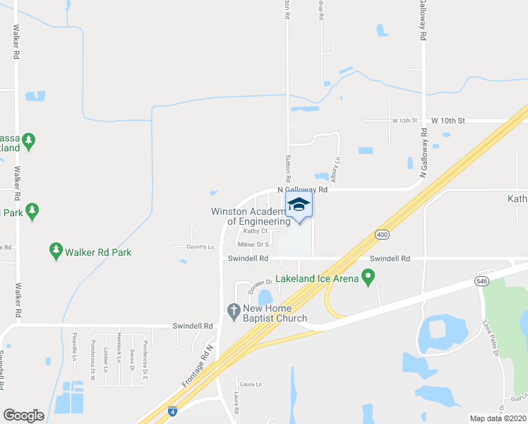 map of restaurants, bars, coffee shops, grocery stores, and more near 1122 Apollo Court in Lakeland