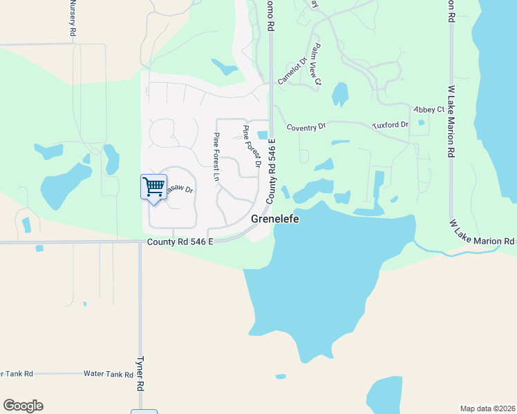 map of restaurants, bars, coffee shops, grocery stores, and more near 64 Pine Forest Drive in Haines City