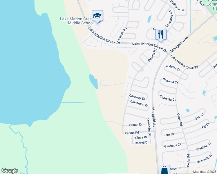 map of restaurants, bars, coffee shops, grocery stores, and more near in Haines City