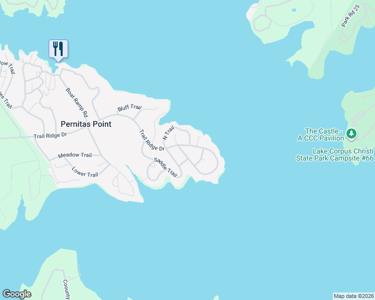 map of restaurants, bars, coffee shops, grocery stores, and more near 105 Trail Ridge Drive in Sandia